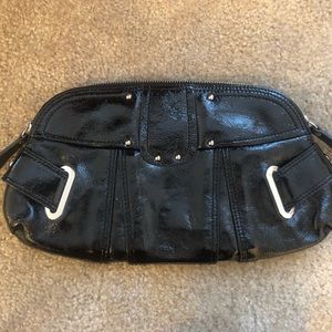 Hype Black Patent Leather Clutch